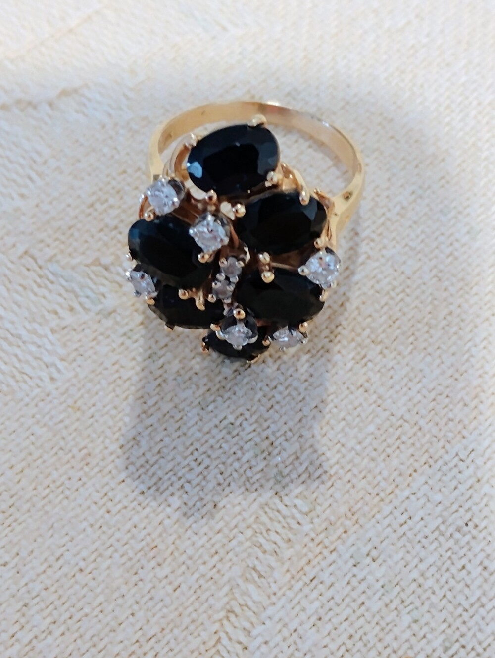 14 K Sapphire & Diamond Ring